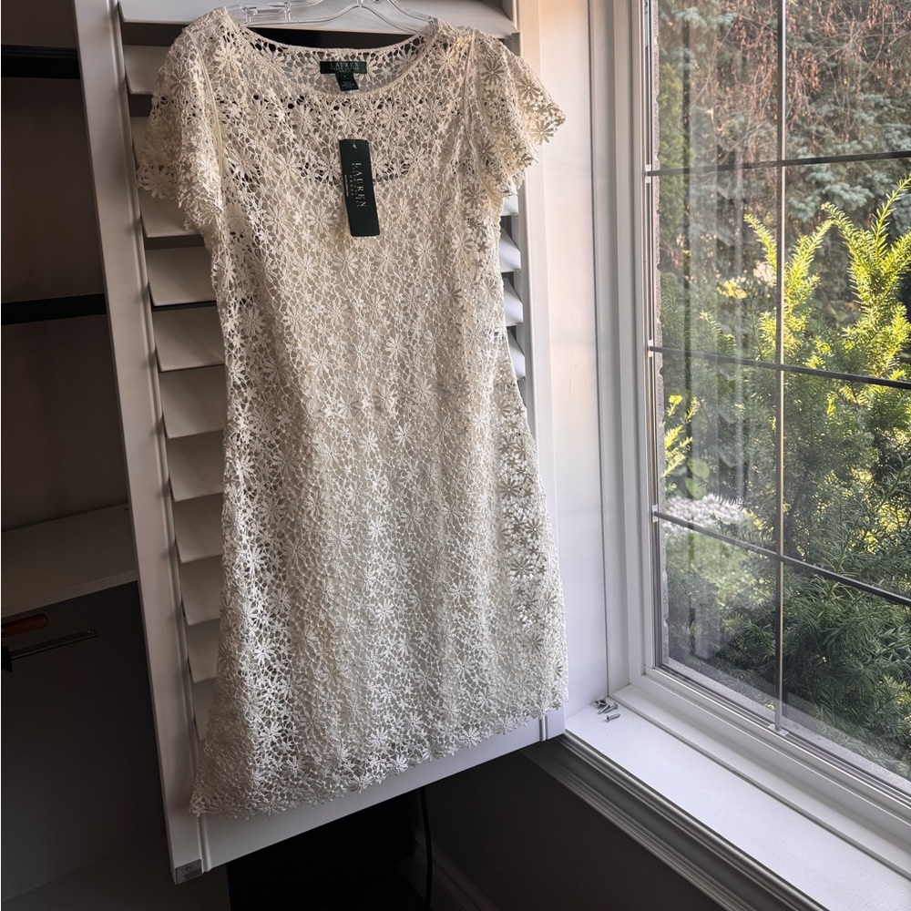 Lauren summer crochet overlay dress